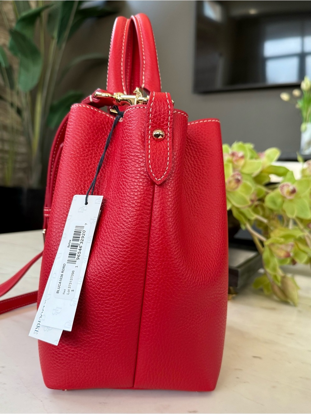 New Dooney & Bourke Lucca Leather Barlow Shoulder Bag Red - Picture 15 of 16